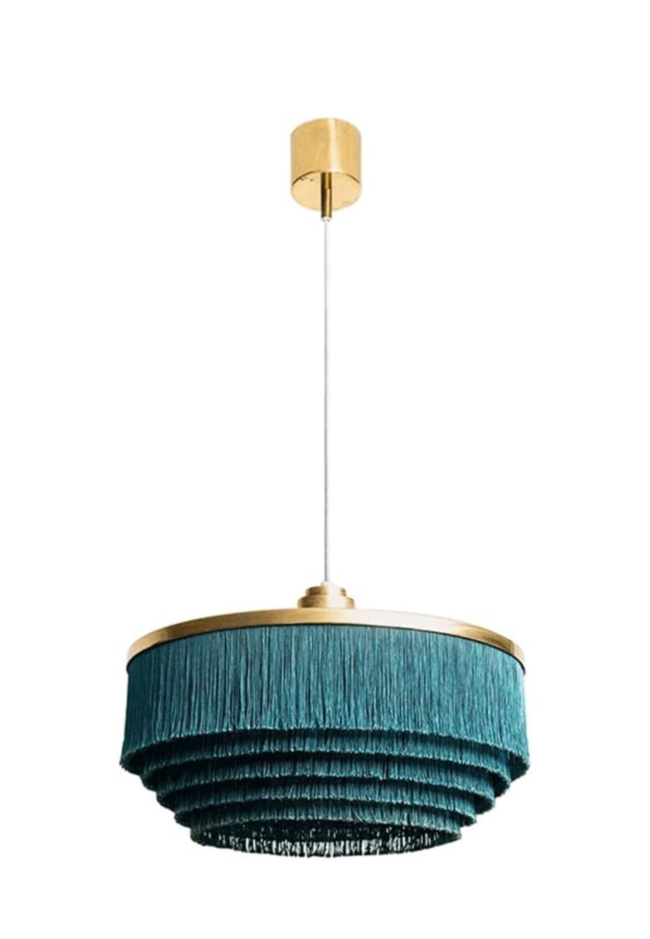 Colorful Ceiling Lamps | Luxury Fixture with Organic Cotton Shade - Pendant Lamps