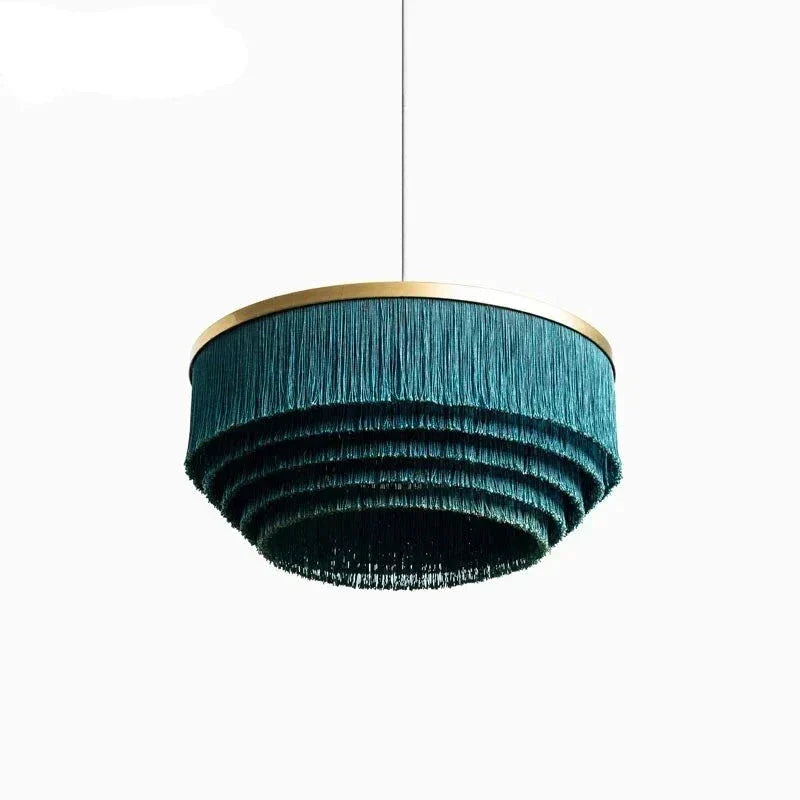 Colorful Ceiling Lamps | Luxury Fixture with Organic Cotton Shade - Pendant Lamps