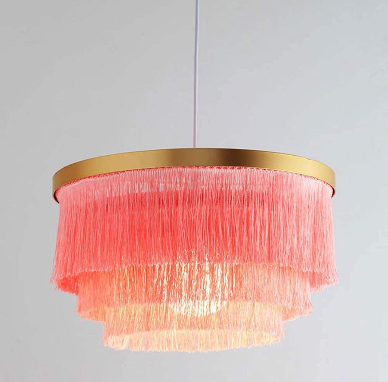 Colorful Ceiling Lamps | Luxury Fixture with Organic Cotton Shade - Pendant Lamps