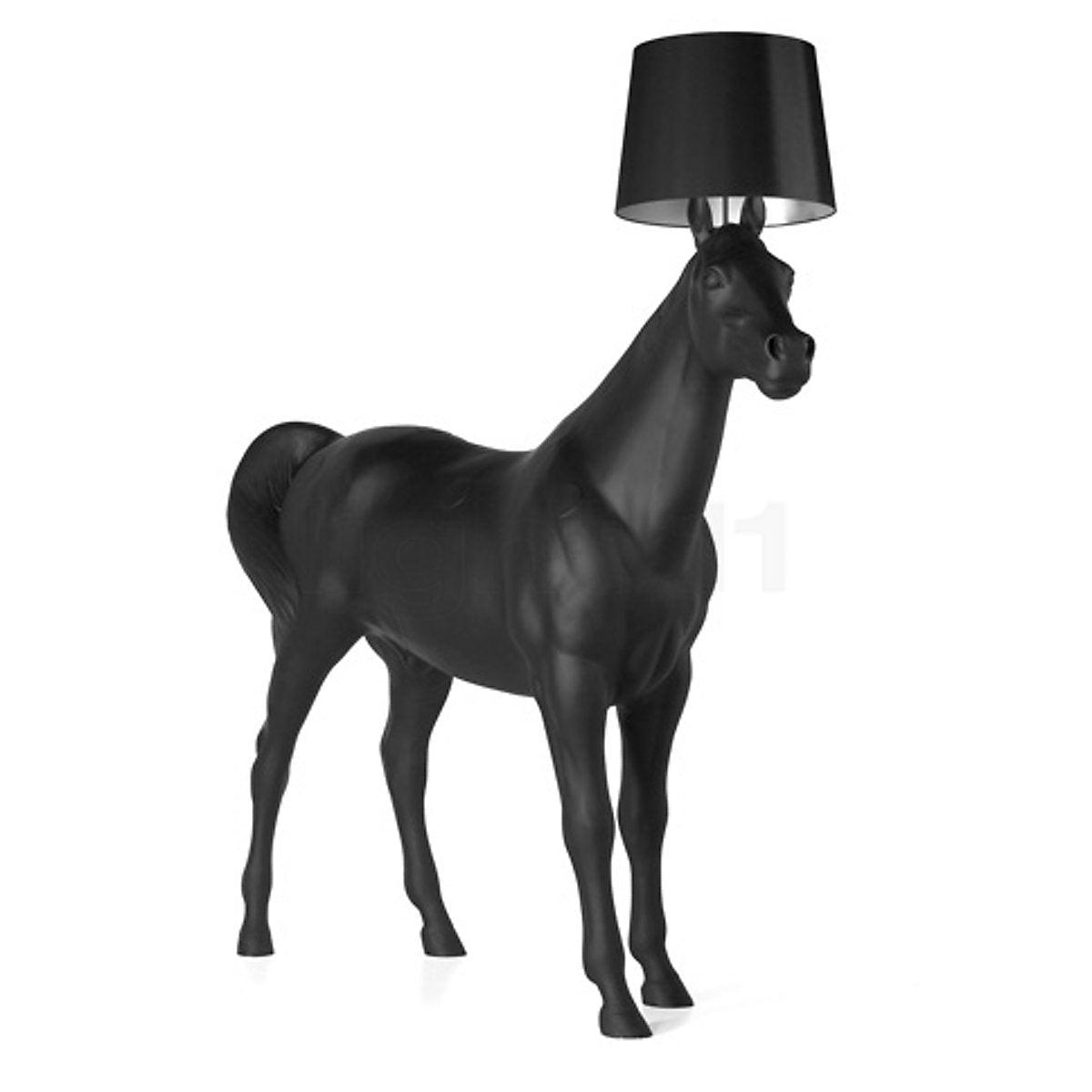 Black Horse Lamp | Designer Sculpture | Unique for Luxury Living Room Hall Offices - Floor Lamps