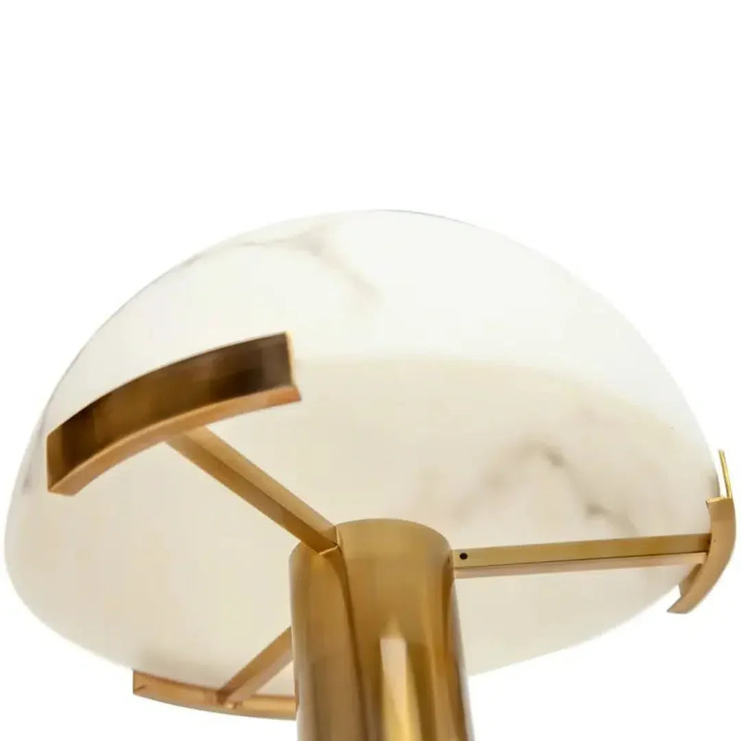 Brass and Alabaster Wall Sconce – Modern Light for Bedroom or Hallway - Sconces