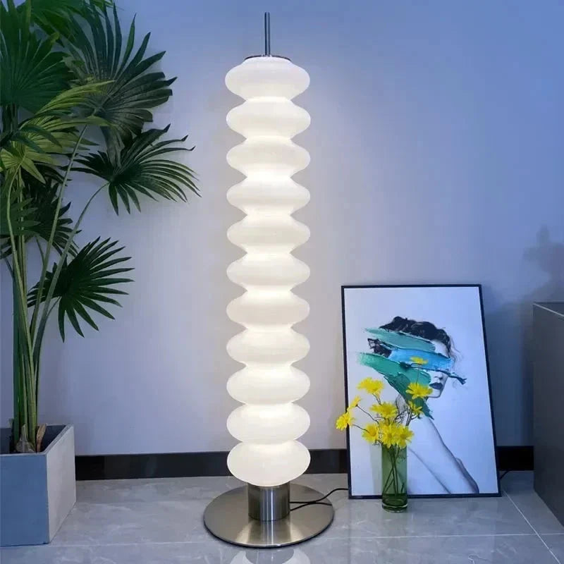 Modern Sculptural Floor Lamp - Led Chrome Finish Dimmable - Lamps