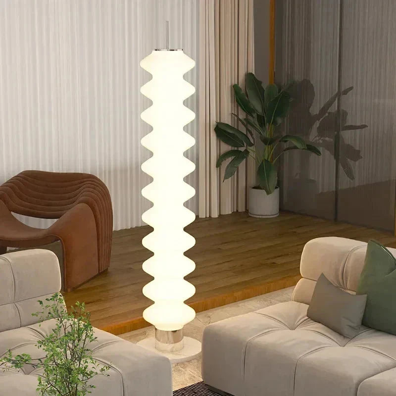 Modern Sculptural Floor Lamp - Led Chrome Finish Dimmable - Lamps