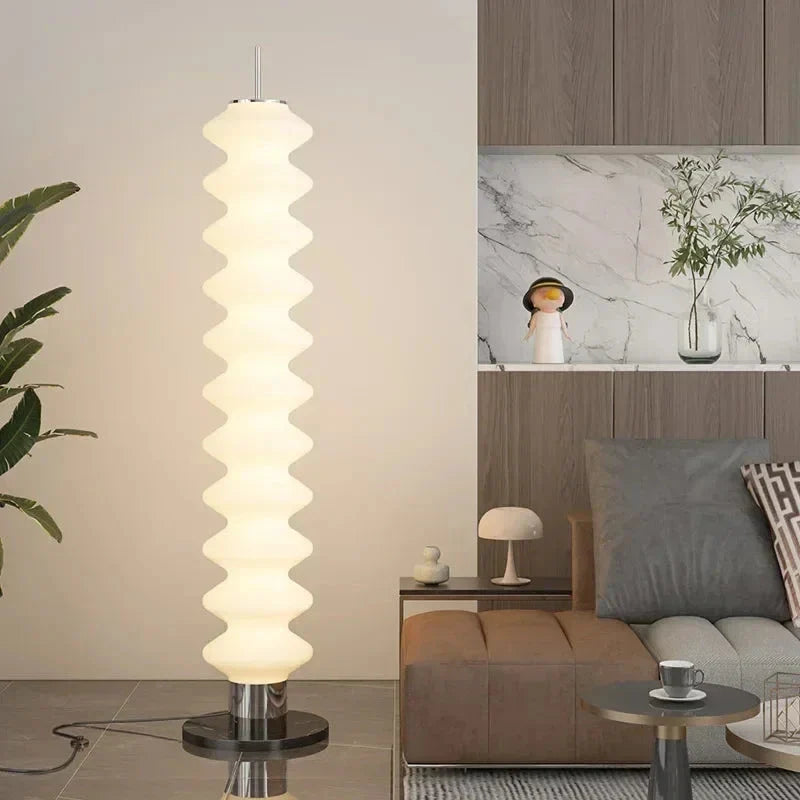 Modern Sculptural Floor Lamp - Led Chrome Finish Dimmable - Lamps