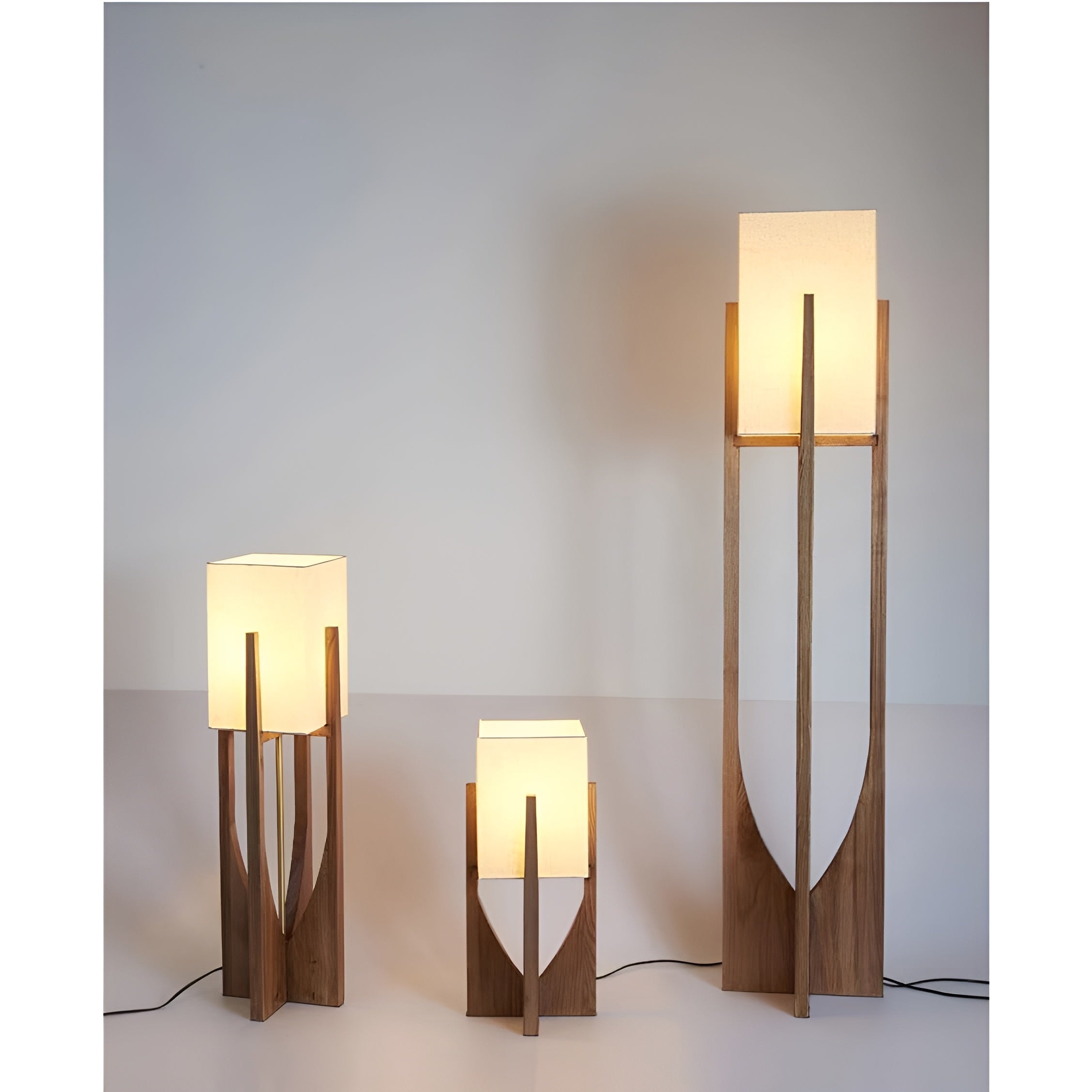 Handmade Wood Lamp Modern Wooden Floor and Table Lamps | Japandi Wabi-sabi & Cottagecore - Minimalist Floor Lamps