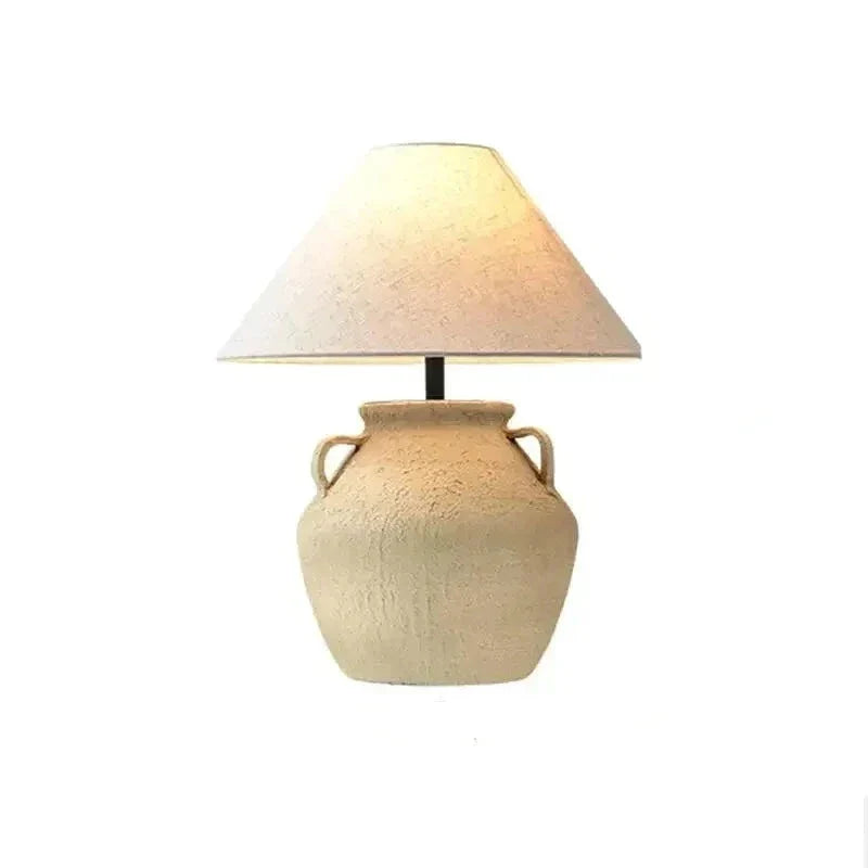 Ceramic Led Table Lamp | Wabi-sabi Vintage Bedside - Minimalist Lamps