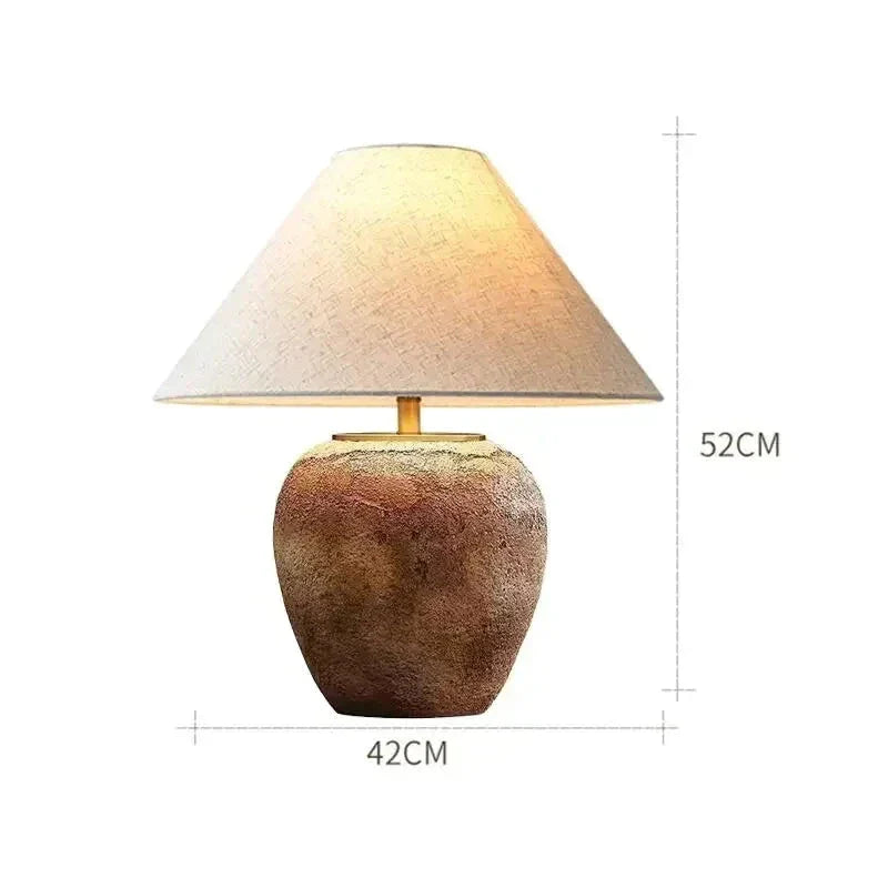 Ceramic Brown Table Lamp for Modern Minimalism Design - Minimalist Lamps