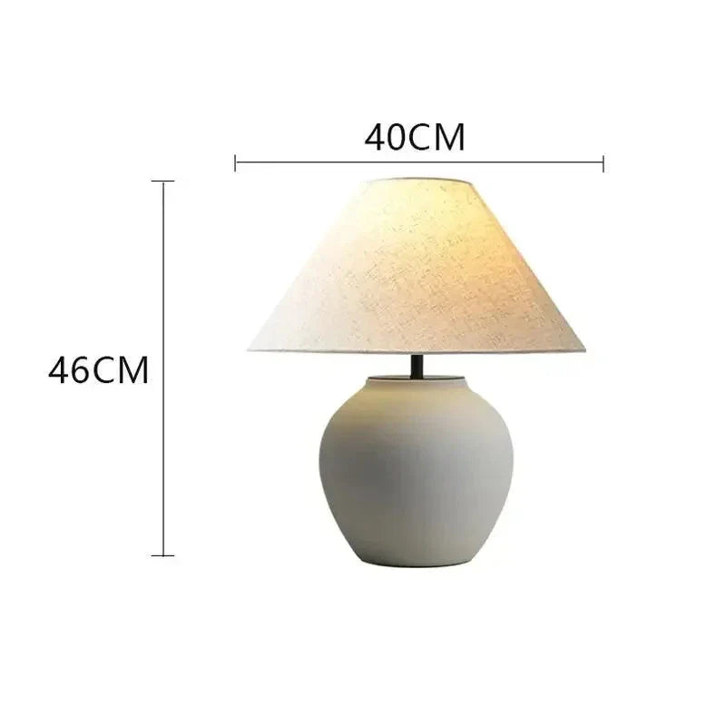 Luxury Ceramic Led Table Lamp | Polished Chrome Finish | Japandi Minimalism - Minimalist Lamps