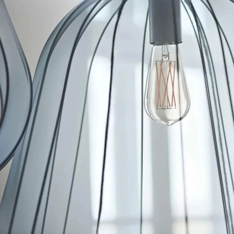 Cocoon Iron Mesh Pendant Light | Luxurious Minimalist White Fabric Lampshade | Elegant Interiors - Lamps