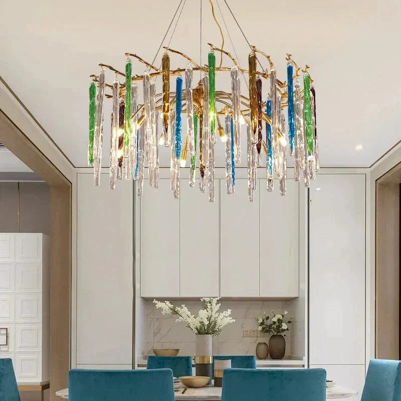 Colorful Luxury Crystal Chandelier for Living Room Stair Dining - Chandeliers