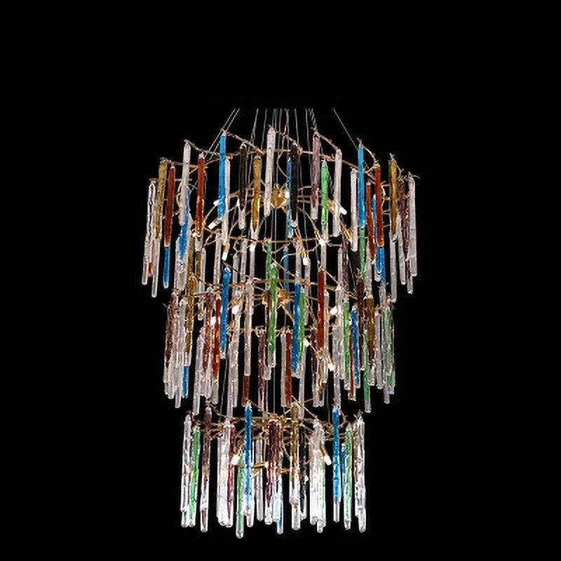 Colorful Luxury Crystal Chandelier for Living Room Stair Dining - Chandeliers