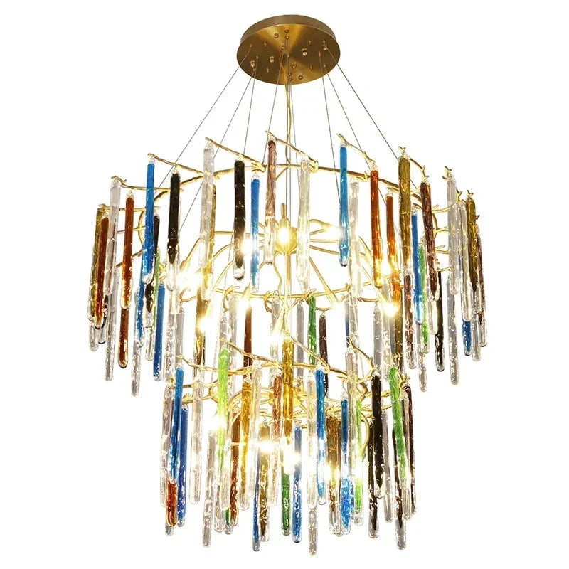 Colorful Luxury Crystal Chandelier for Living Room Stair Dining - Chandeliers