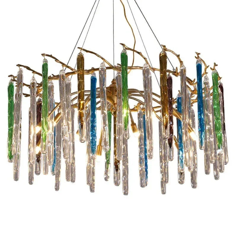 Colorful Luxury Crystal Chandelier for Living Room Stair Dining - Chandeliers