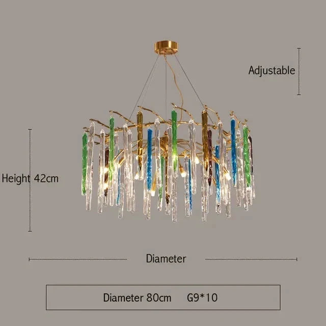 Colorful Luxury Crystal Chandelier for Living Room Stair Dining - Chandeliers