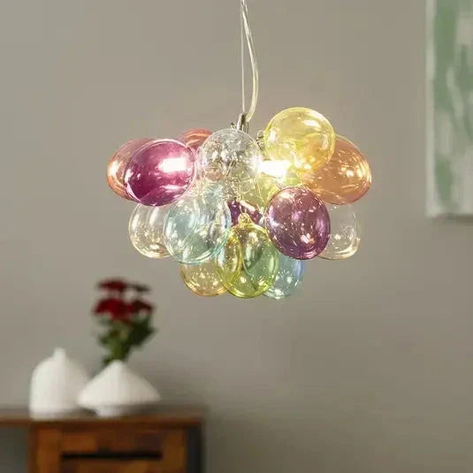 Colorful Glass Balloon Pendant Lamp | Whimsical Stained Design - Lamps