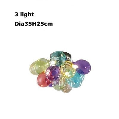 Colorful Glass Balloon Pendant Lamp | Whimsical Stained Design - Lamps