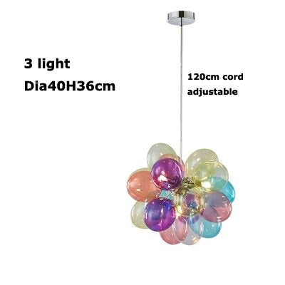 Colorful Glass Balloon Pendant Lamp | Whimsical Stained Design - Lamps