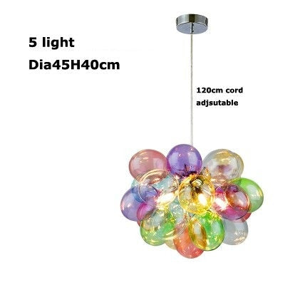 Colorful Glass Balloon Pendant Lamp | Whimsical Stained Design - Lamps