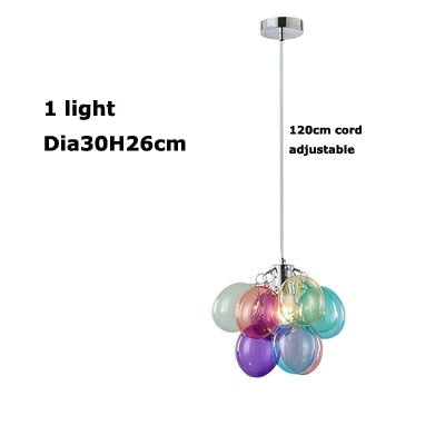 Colorful Glass Balloon Pendant Lamp | Whimsical Stained Design - Lamps