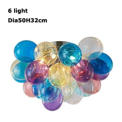 Colorful Glass Balloon Pendant Lamp | Whimsical Stained Design - Lamps