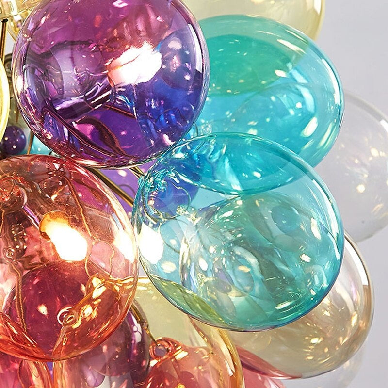 Colorful Glass Balloon Pendant Lamp | Whimsical Stained Design - Lamps