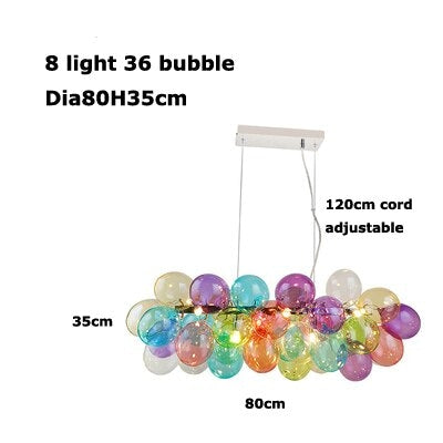 Colorful Glass Balloon Pendant Lamp | Whimsical Stained Design - Lamps