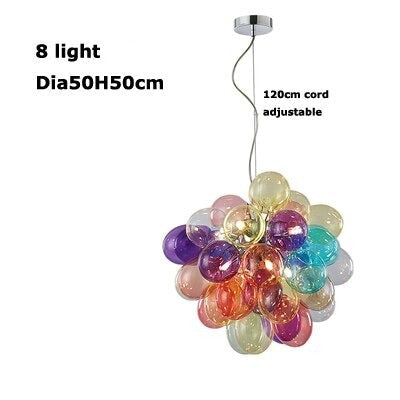 Colorful Glass Balloon Pendant Lamp | Whimsical Stained Design - Lamps