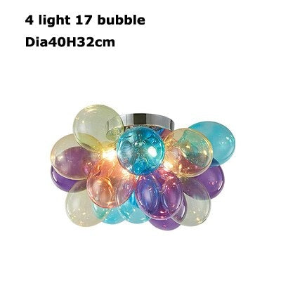 Colorful Glass Balloon Pendant Lamp | Whimsical Stained Design - Lamps