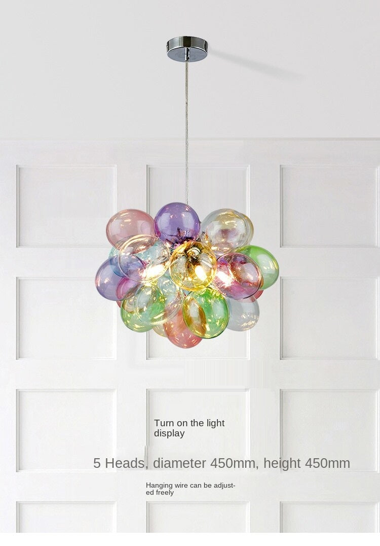 Colorful Glass Balloon Pendant Lamp | Whimsical Stained Design - Lamps