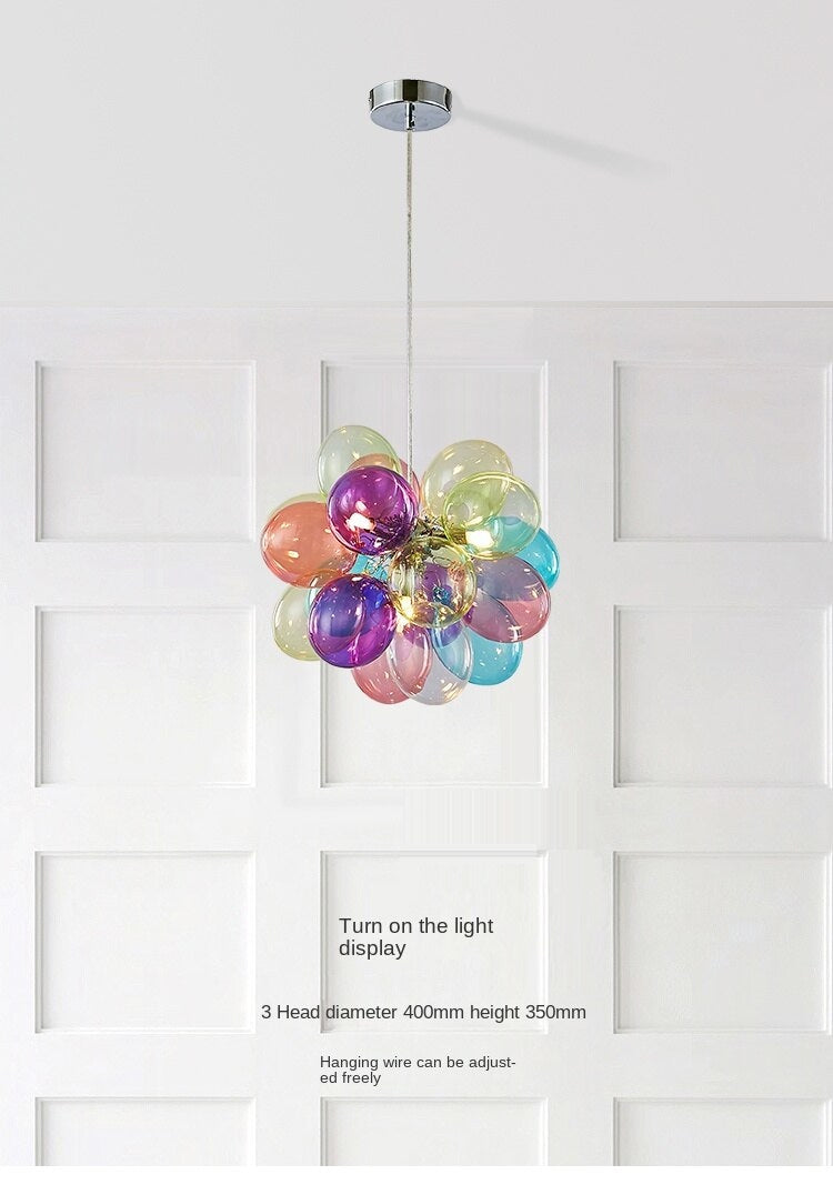 Colorful Glass Balloon Pendant Lamp | Whimsical Stained Design - Lamps