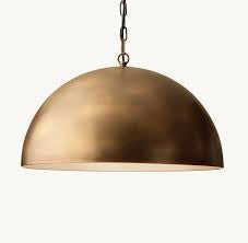 Copper Dome Pendant Light – Modern Luxury Hanging Lamp for Kitchen Dining Room or Entryway - Lamps