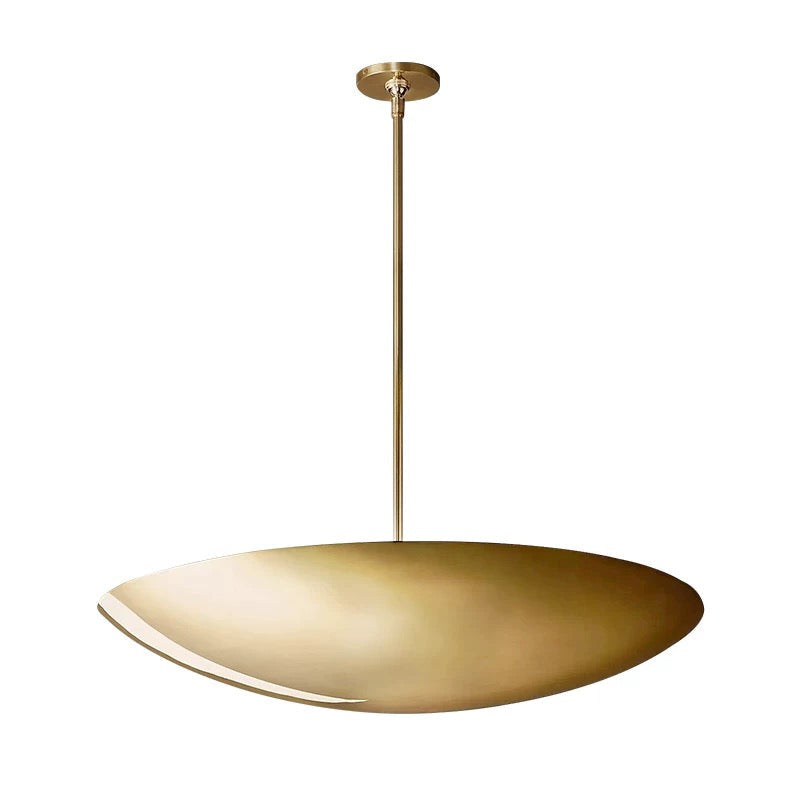 Luxury Copper Brass Saucer Semi-flush Mount Ceiling Light for Living Room Dining or Entryway - Semi-flush Mounts