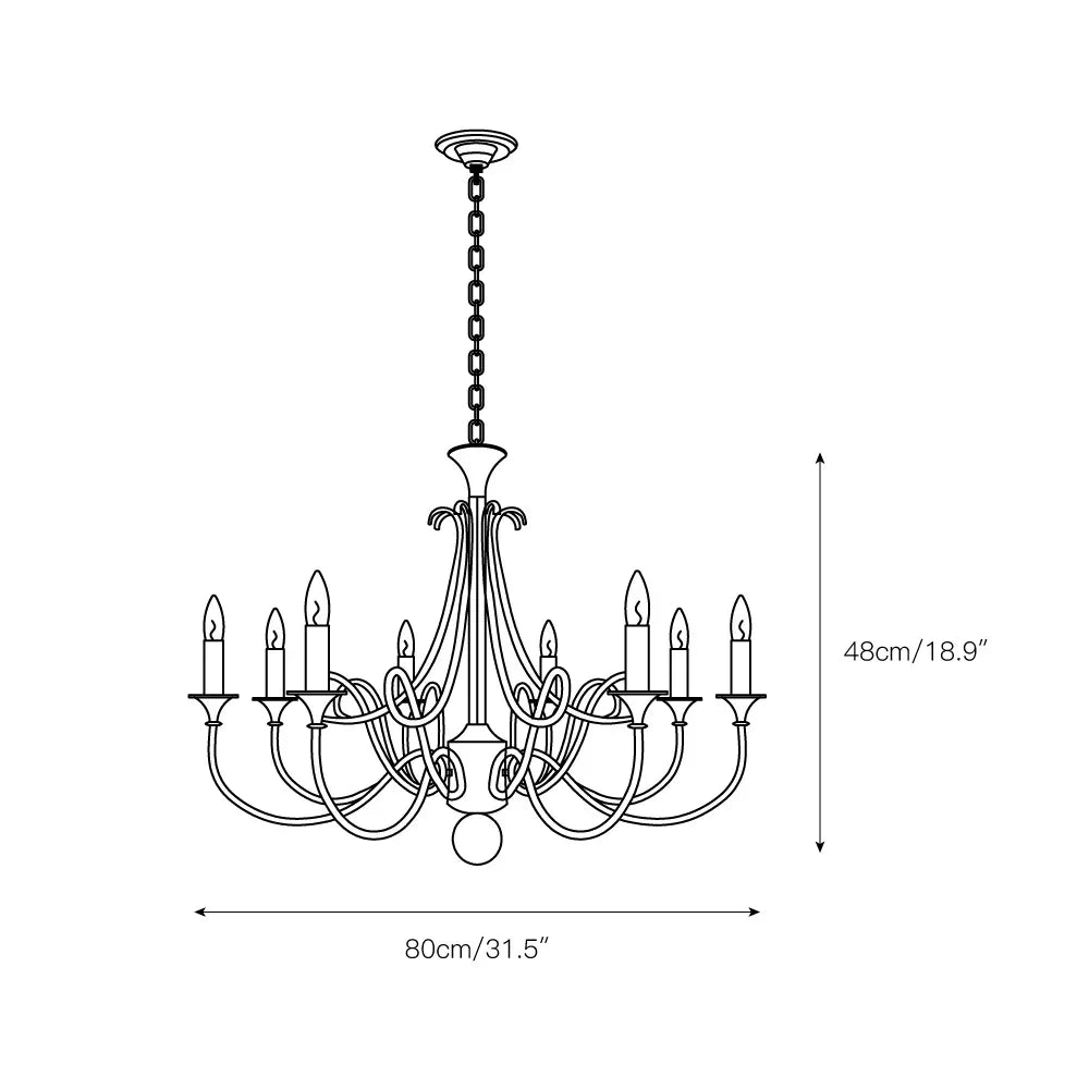 Vintage Gold 6-light Chandelier Traditional Candle-style Hanging Light Fixture for Dining Room or Entryway - Chandeliers