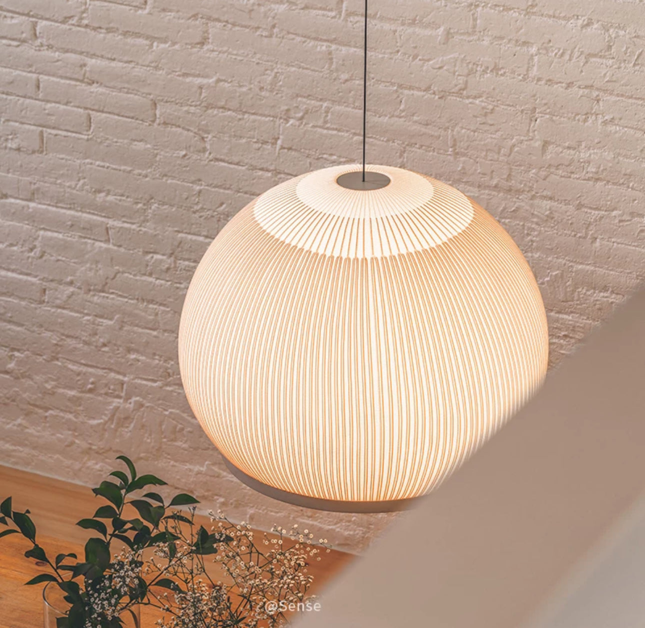 Ecru Knitting Fabric Pendant Lamp for Living Room Bedroom Restaurants - Lamps