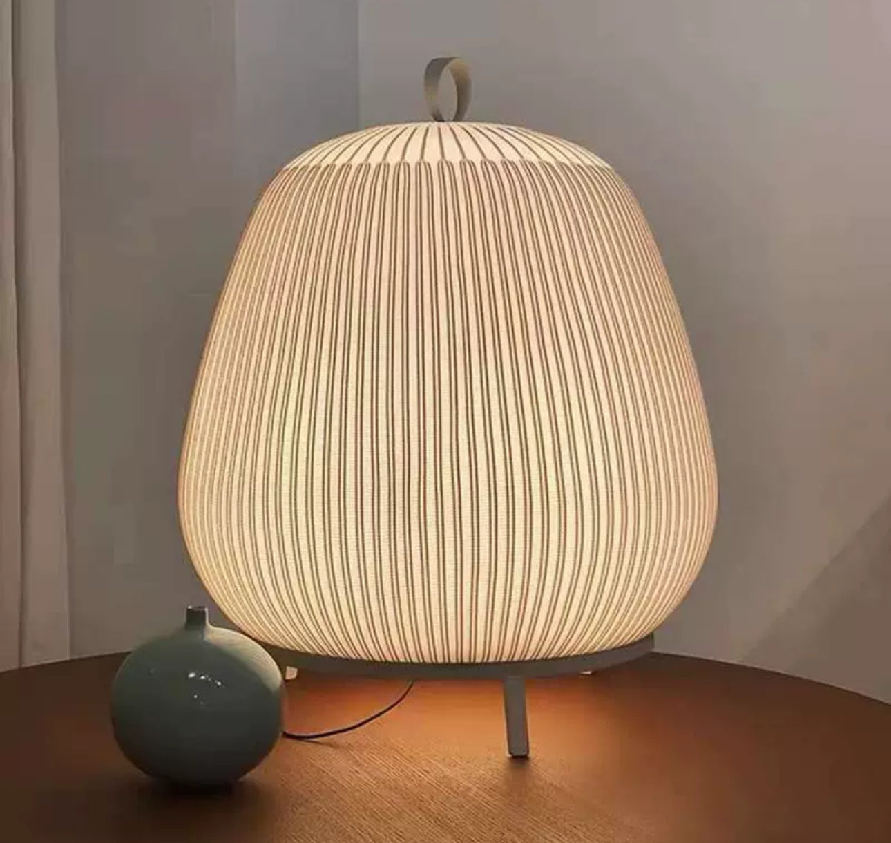 Ecru Knitting Fabric Pendant Lamp for Living Room Bedroom Restaurants - Minimalist Table Lamps