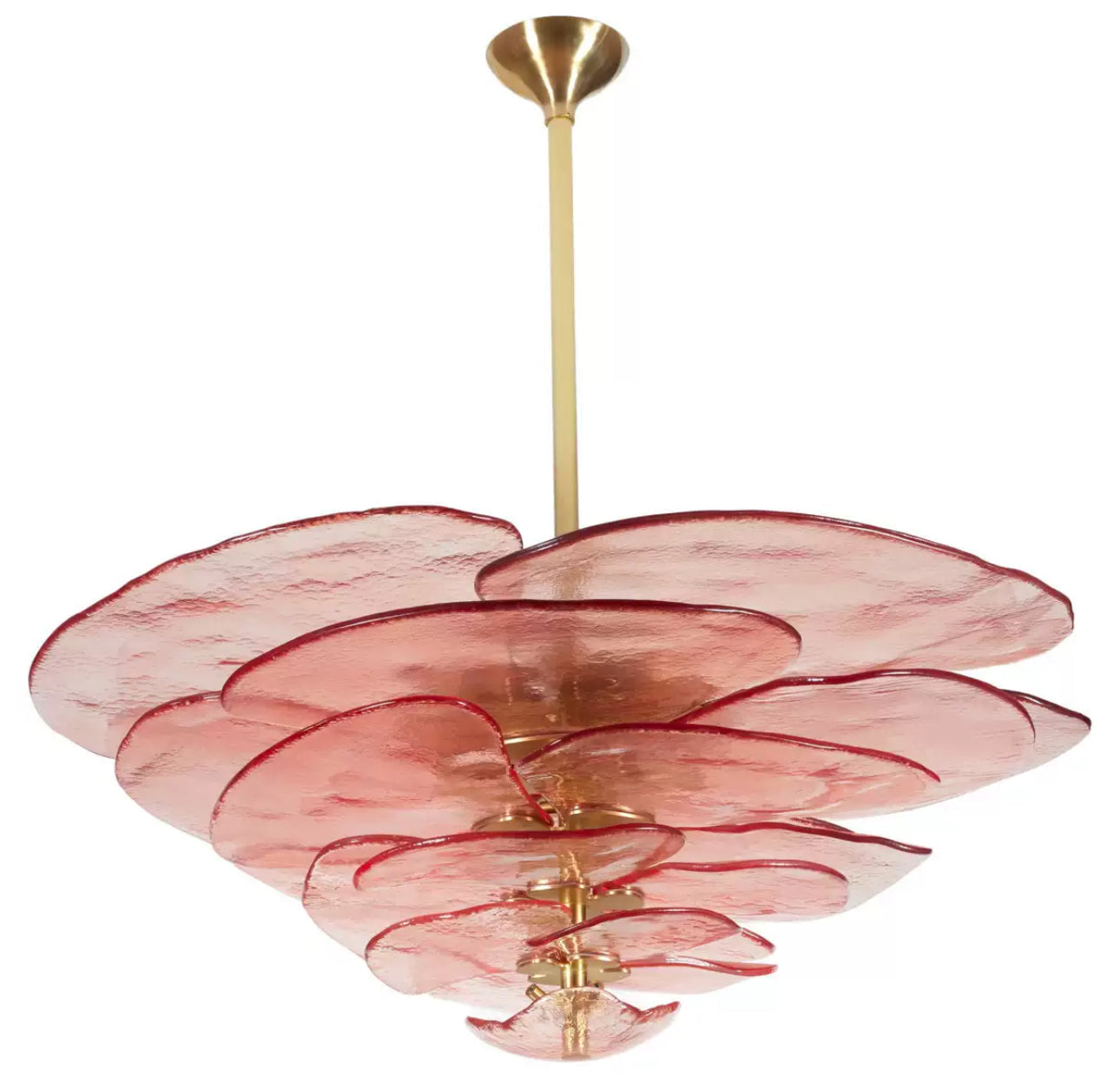 Fiore Art Deco Glass Chandelier for Living Room and Dining Area - Chandeliers