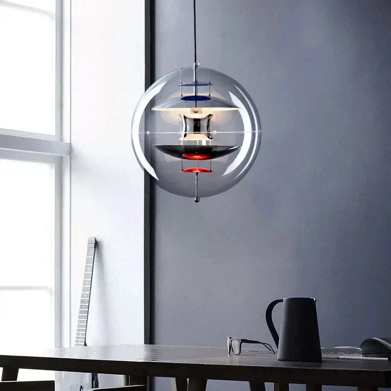 Globe Danish Led Pendant Light | Modern Hanging Lamp for Bedrooms & Living Spaces - Lamps