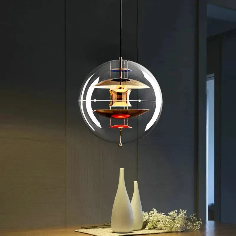 Globe Danish Led Pendant Light | Modern Hanging Lamp for Bedrooms & Living Spaces - Lamps