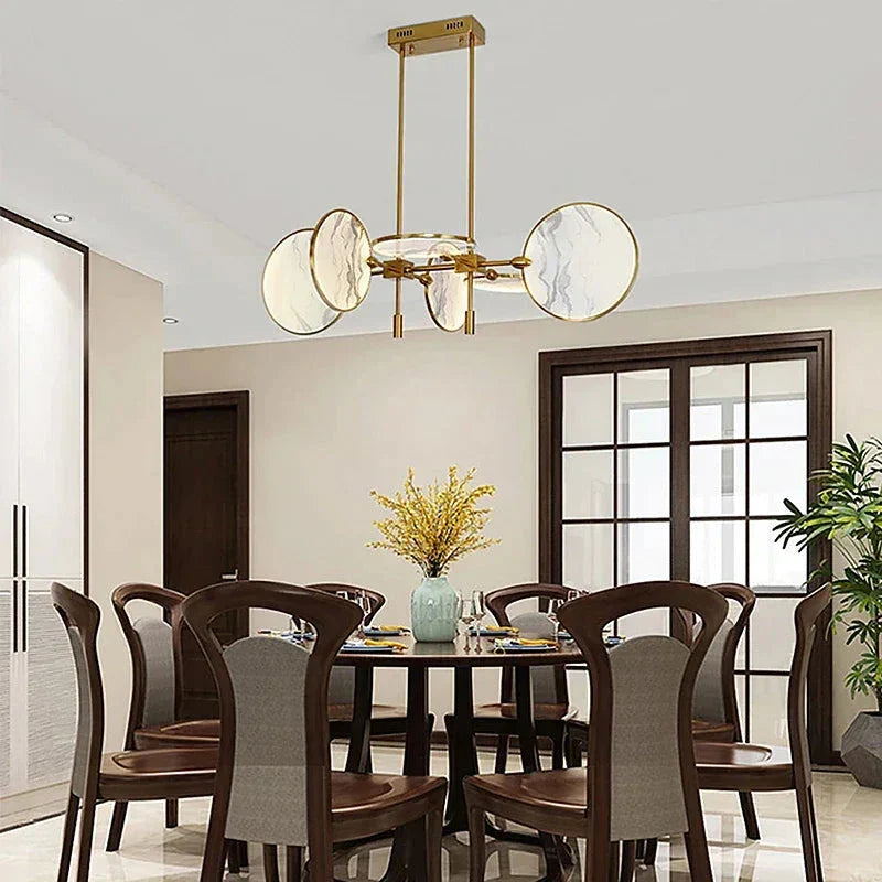 Luxury Marble Ceiling Lamp for Dining Room Kitchen Living - Semi-flush Mounts