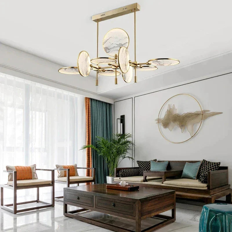 Luxury Marble Ceiling Lamp for Dining Room Kitchen Living - Semi-flush Mounts