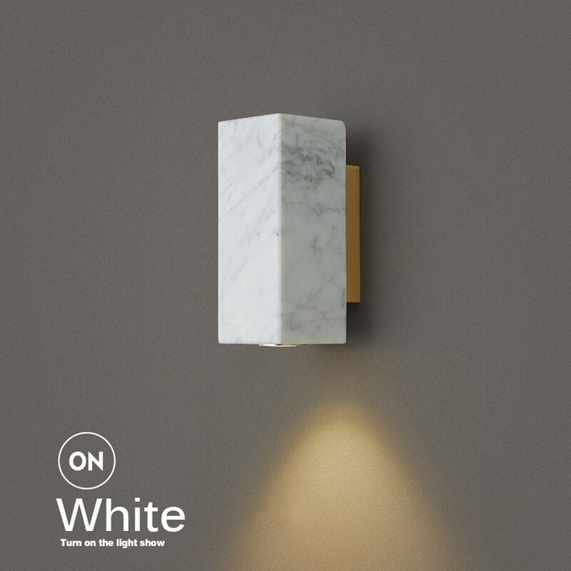 Italian Marble Wall Lamp | Elegant Luxury Lighting for Bedrooms & Living Rooms - Modern Sconces