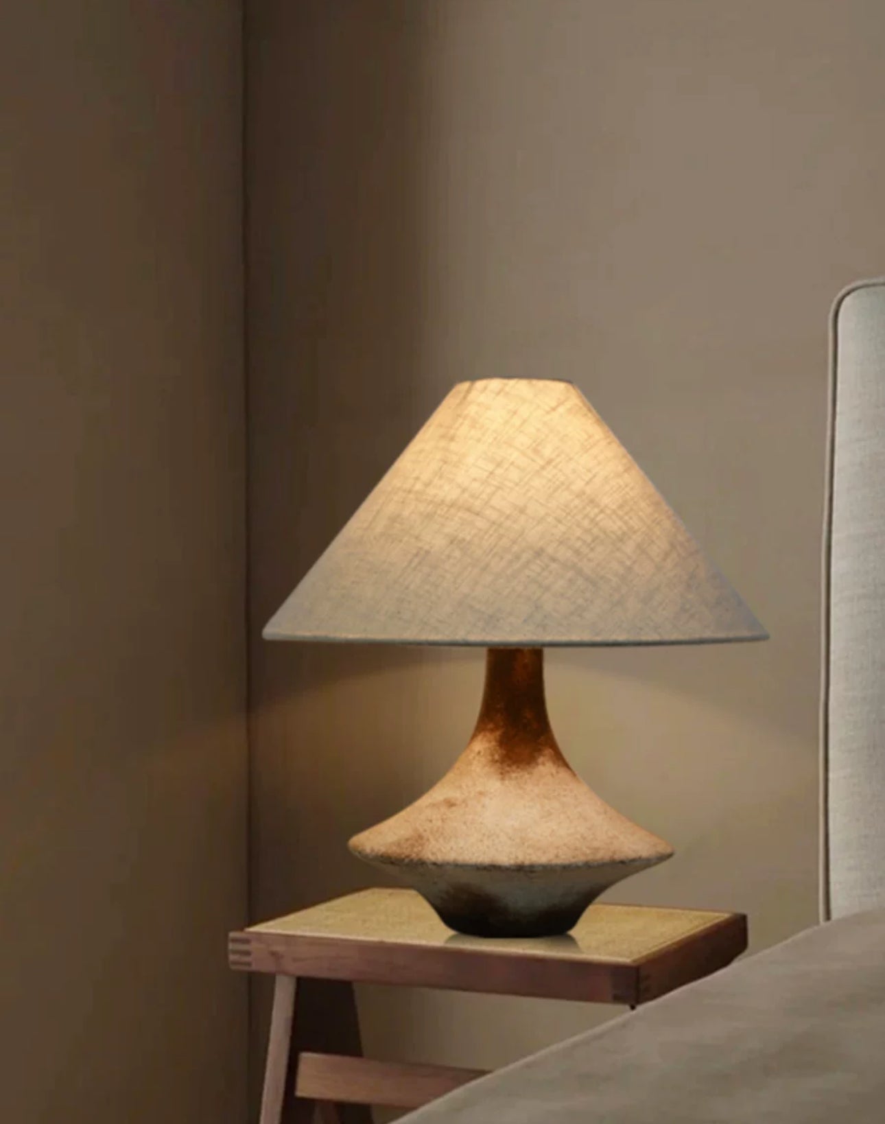 Wabi-sabi Table Lamp - Rustic Japandi Decor - Minimalist Lamps