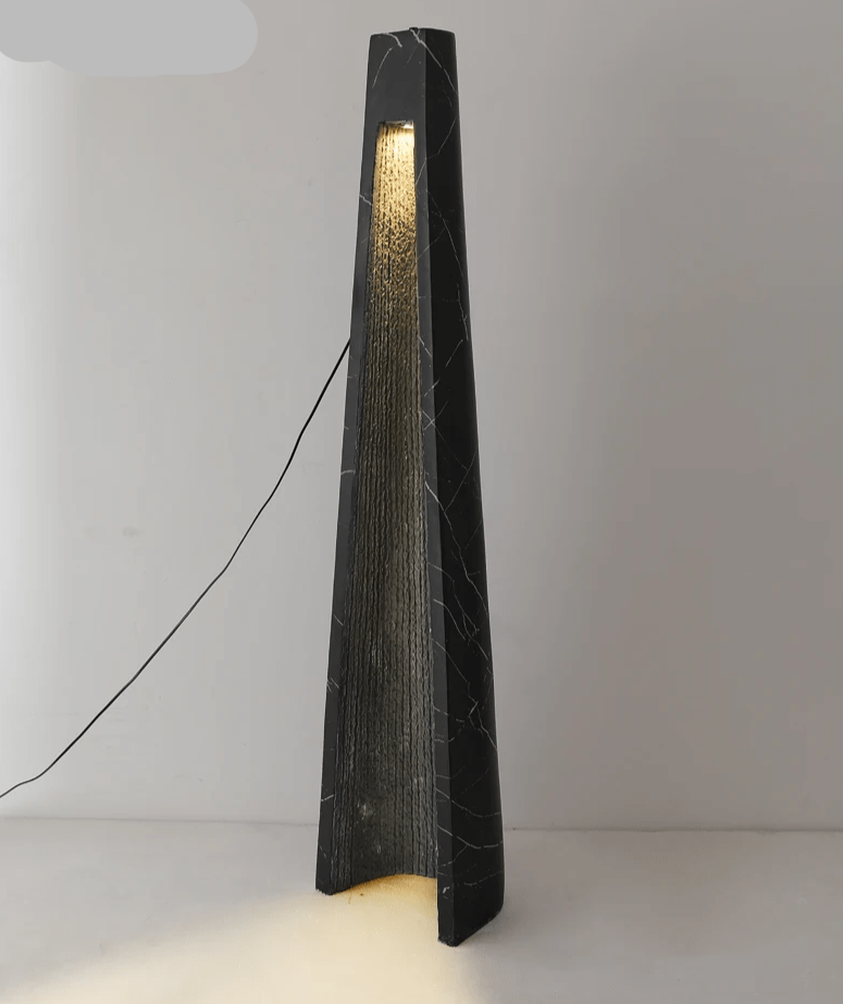 Luxurious Marble-effect Led Floor Lamp - 165cm Height Energy Efficient - Modern Lamps