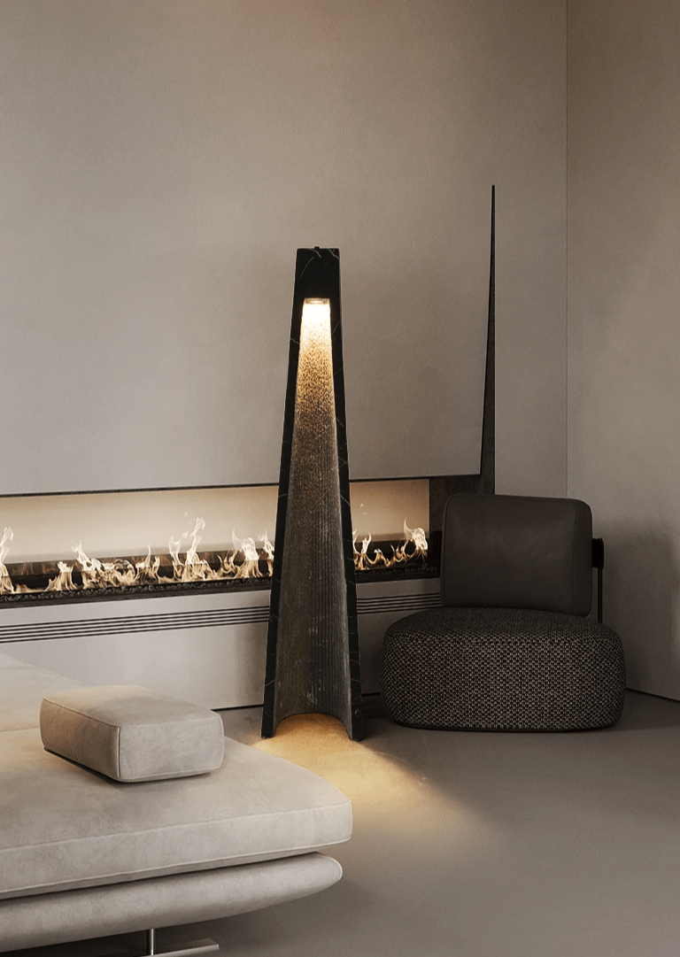 Luxurious Marble-effect Led Floor Lamp - 165cm Height Energy Efficient - Modern Lamps