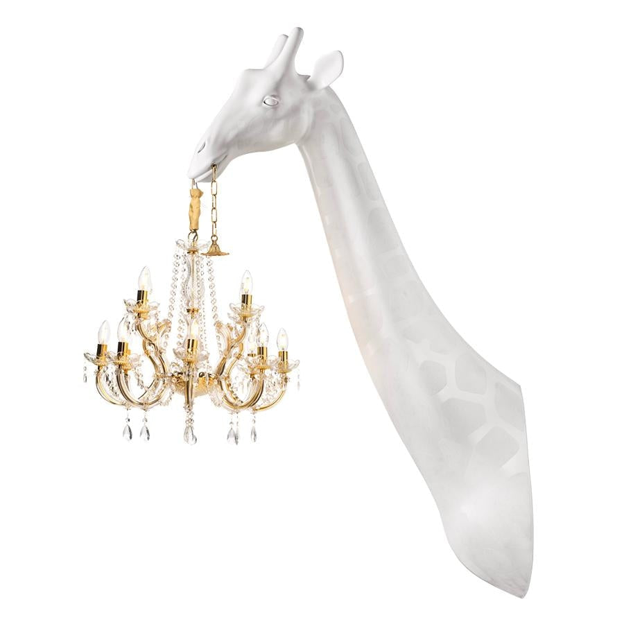 Giraffe Wall Lamp with Crystal Mary Therese Chandelier | Luxury Sconces for Elegant Spaces - Modern