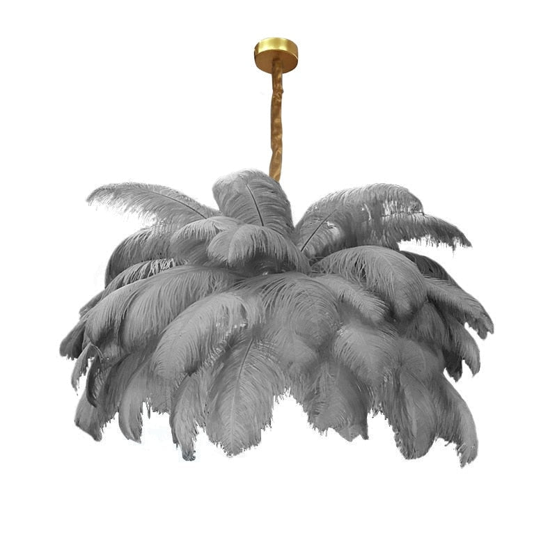 Feather Chandelier Semi-flush Hollywood Regency Decor for Luxury Living Room Bedroom - Chandeliers