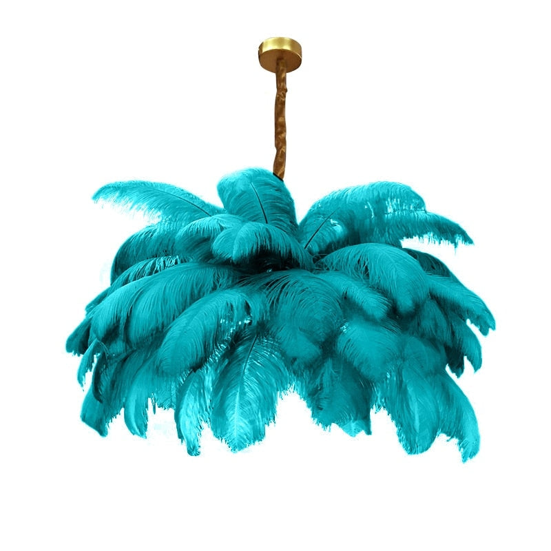 Feather Chandelier Semi-flush Hollywood Regency Decor for Luxury Living Room Bedroom - Chandeliers