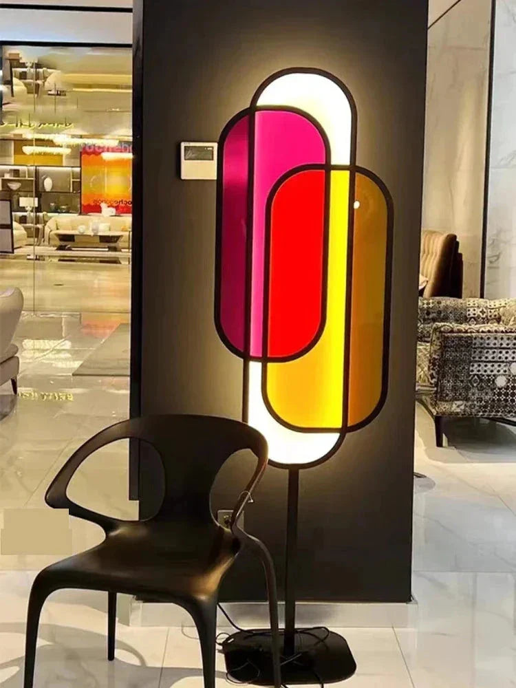 Modern Acryl Floor Lamp | Colorful Artlighting for Eclectic Contemporary Design Homes - Lamps