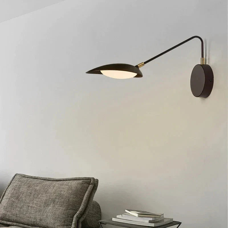 Modern Black Rotatable Wall Lamp Bedside Light Fixtures for Living Room - Minimalist Lamps