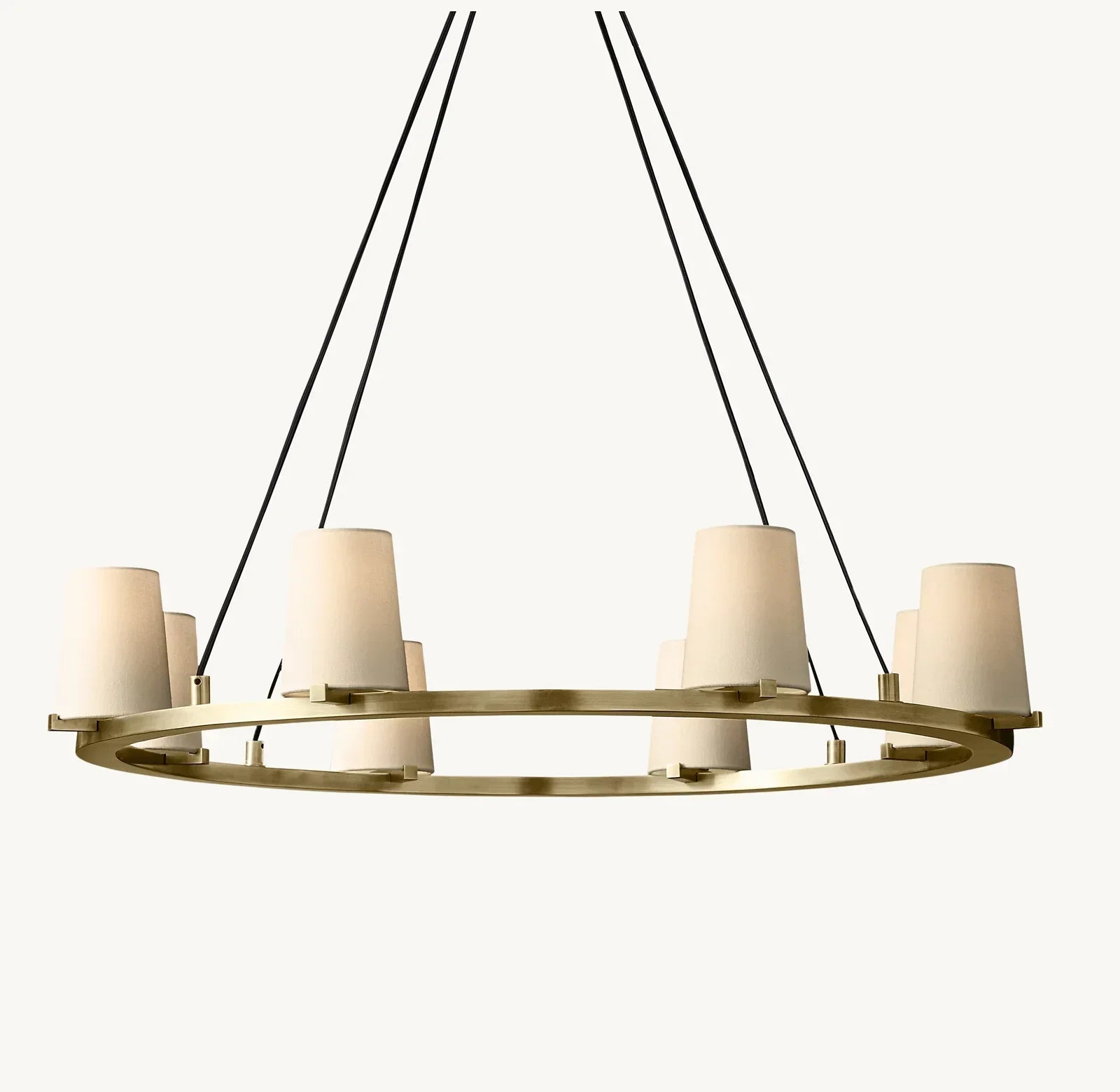 Modern Brass Candelabra Ring Chandelier for Dining Room or Foyer - Chandeliers